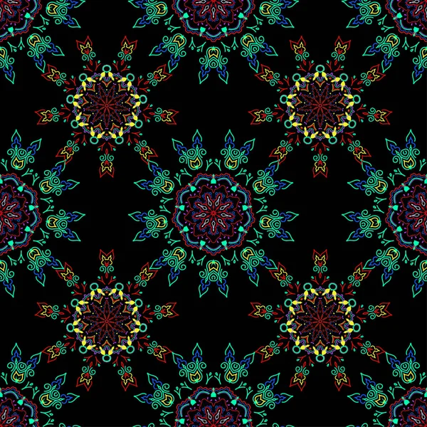 Oriental Adorno Floral Plantillas Para Alfombras Textiles Papel Pintado Cualquier — Archivo Imágenes Vectoriales