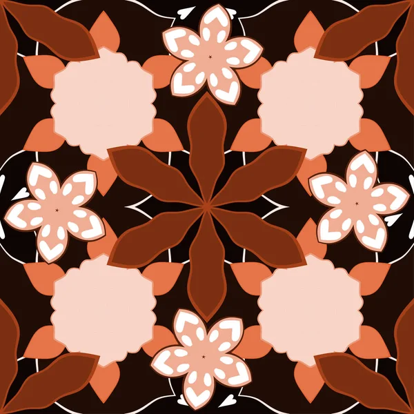 Kleur Naadloze Bloemen Vector Patroon — Stockvector