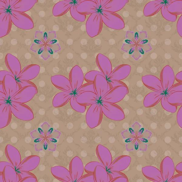 Couleur Motif Vecteur Floral Sans Couture — Image vectorielle