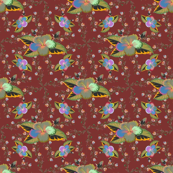 Couleur Motif Vecteur Floral Sans Couture — Image vectorielle