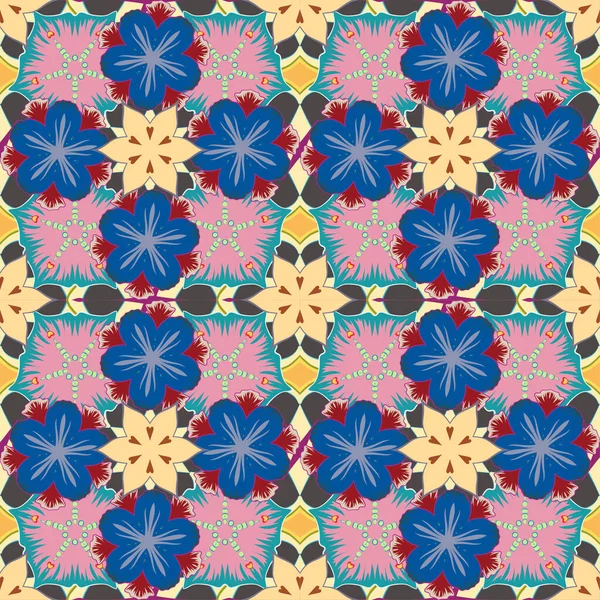 Couleur Motif Vecteur Floral Sans Couture — Image vectorielle