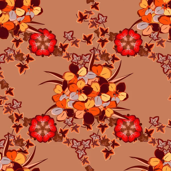 Couleur Motif Vecteur Floral Sans Couture — Image vectorielle