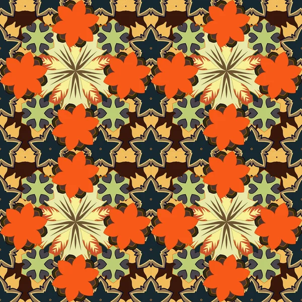 Motif Vectoriel Sans Couture Dans Les Couleurs Beige Marron Orange — Image vectorielle