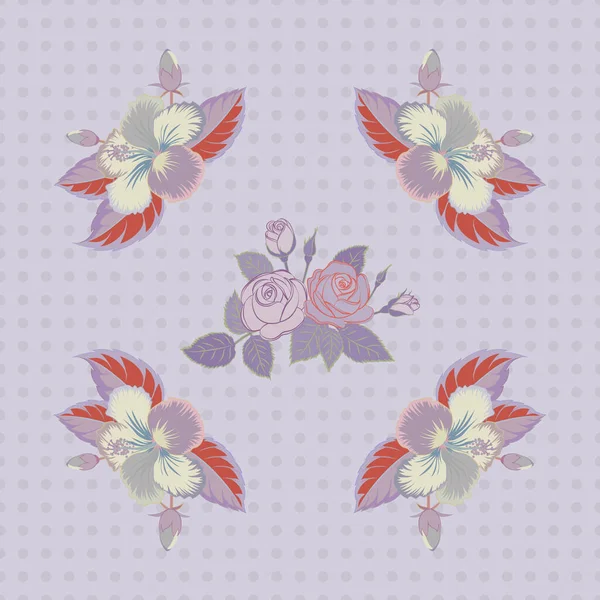 Couleur Motif Vecteur Floral Sans Couture — Image vectorielle