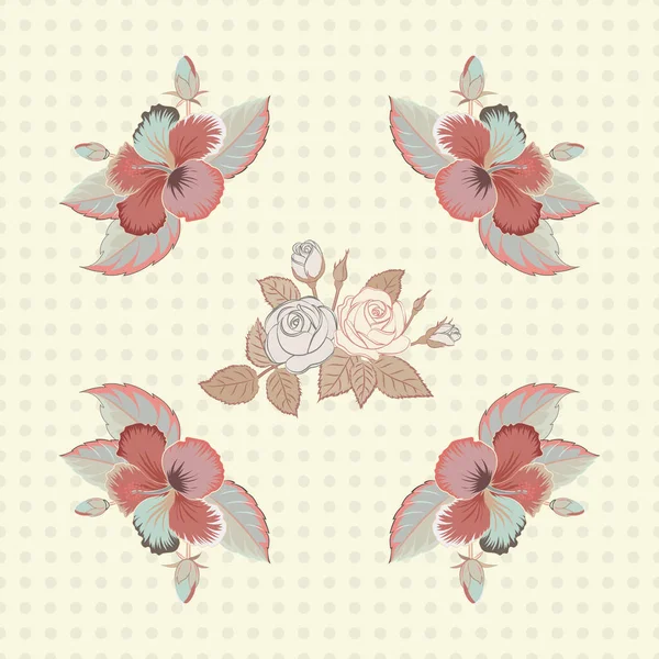 Ornamento Floral Vintage Padrão Sem Costura Clássico Abstrato — Vetor de Stock