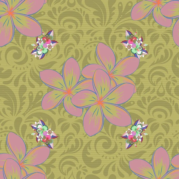 Couleur Motif Vecteur Floral Sans Couture — Image vectorielle