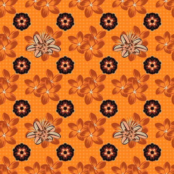 Illustration Vectorielle Motif Floral Sans Couture Papier Printemps Avec Des — Image vectorielle