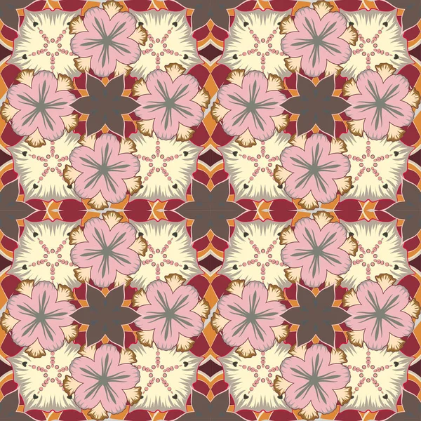 Adorno Floral Vintage Patrón Clásico Abstracto Sin Costura — Vector de stock