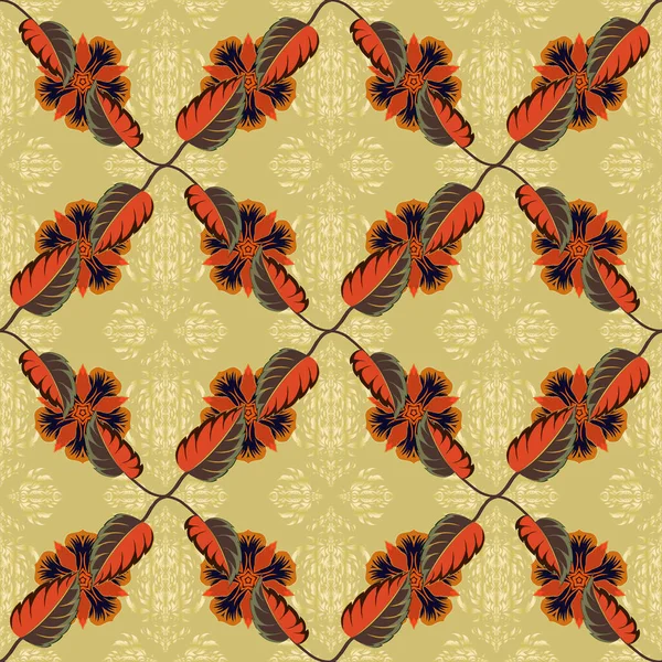 Couleur Motif Vecteur Floral Sans Couture — Image vectorielle