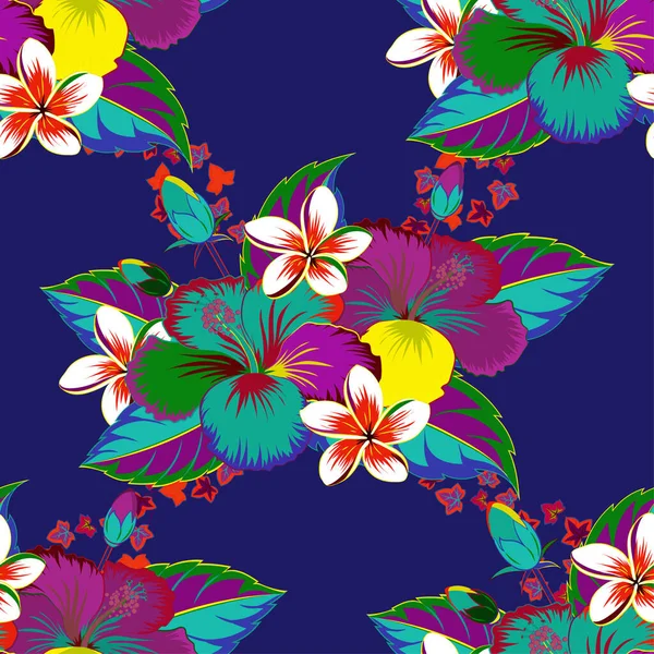 Couleur Motif Vecteur Floral Sans Couture — Image vectorielle