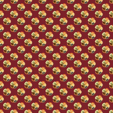 Renksiz çiçek vektör deseni 