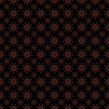 Damask arkaplan deseni kırmızı ve kahverengi renklerde. Vektör illüstrasyonu.