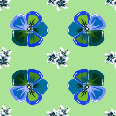 Renksiz çiçek vektör deseni 