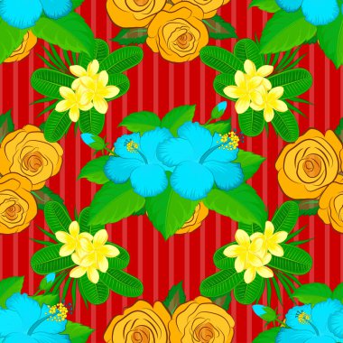 Renksiz çiçek vektör deseni 