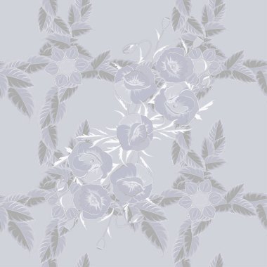 Renksiz çiçek vektör deseni 