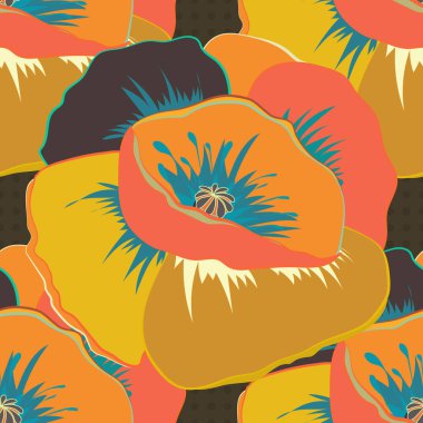 Renksiz çiçek vektör deseni 