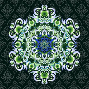 Renksiz çiçek vektör deseni 