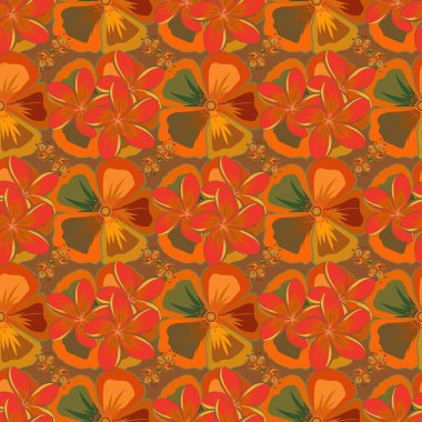 Renksiz çiçek vektör deseni 