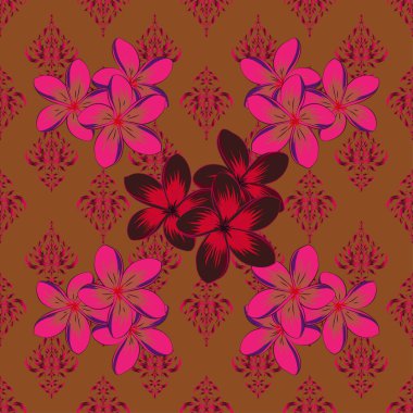 Renksiz çiçek vektör deseni 