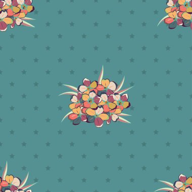 Eski bir çiçek süsü. Soyut klasik dikişsiz desen