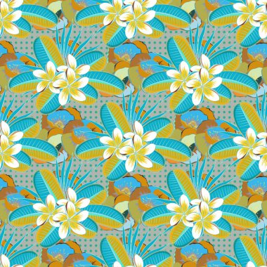 Renksiz çiçek vektör deseni 