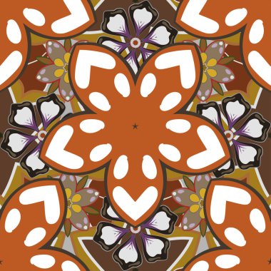 Renksiz çiçek vektör deseni 