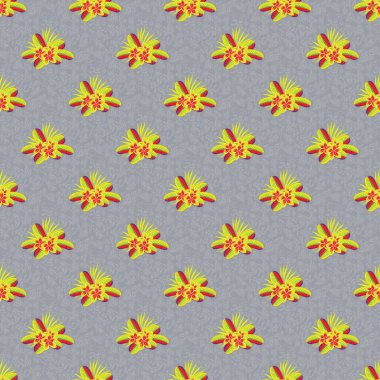 Renksiz çiçek vektör deseni 