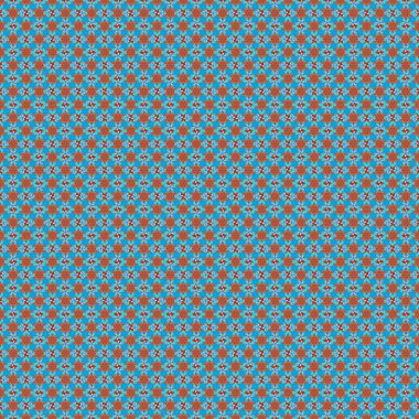 Oriental soyut vektör klasik kalıbı. Mavi, turuncu ve gri tekrarlayan elementlerle klasik dikişsiz desen.