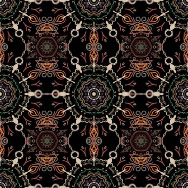 Renksiz çiçek vektör deseni 