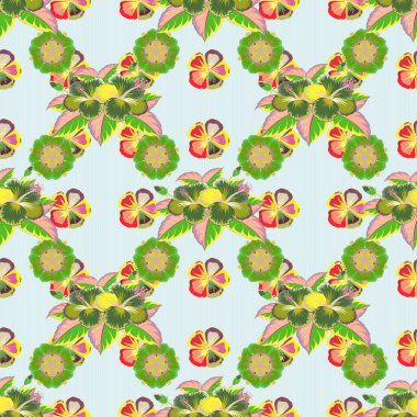 Renksiz çiçek vektör deseni 