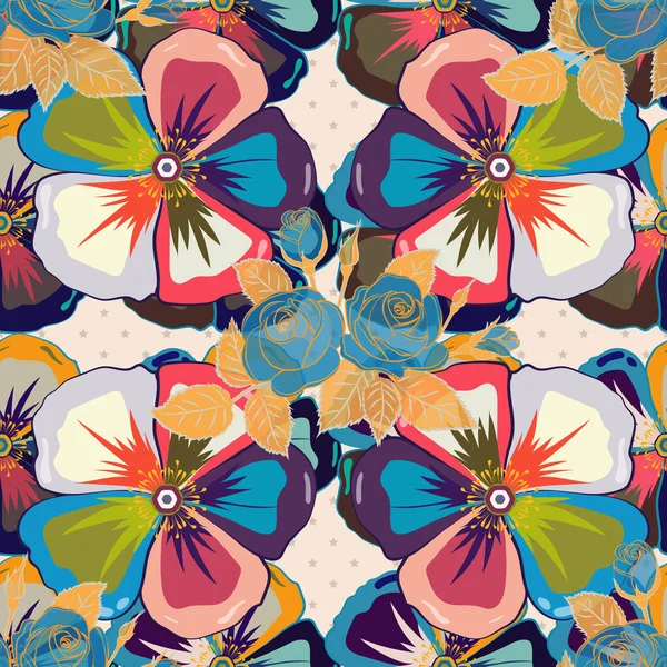 Adorno Floral Vintage Patrón Clásico Abstracto Sin Costura — Vector de stock