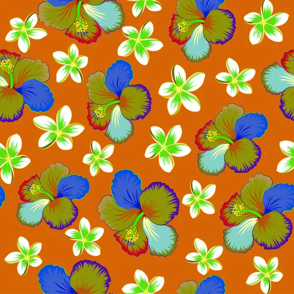Patrón Vectores Florales Sin Costura Color — Archivo Imágenes Vectoriales