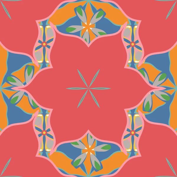 Couleur Motif Vecteur Floral Sans Couture — Image vectorielle