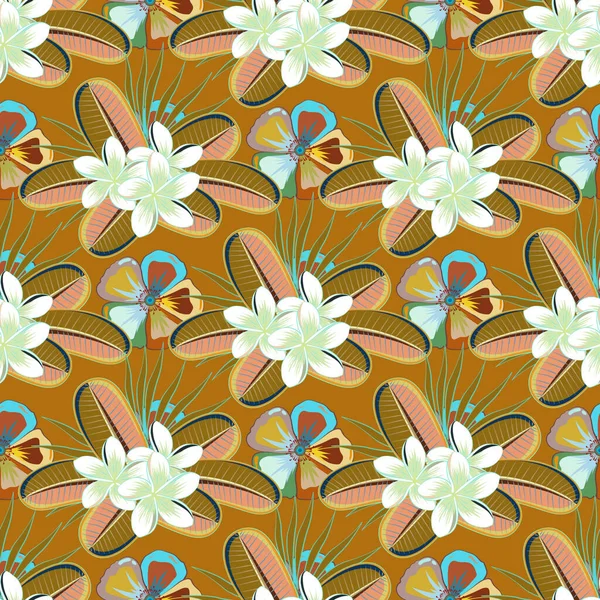 Ornamento Floral Vintage Padrão Sem Costura Clássico Abstrato — Vetor de Stock