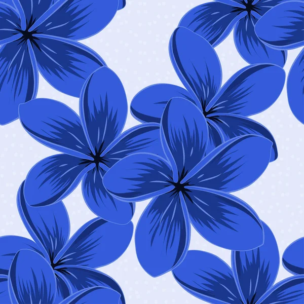 Trendy Print Blue Colors Beautiful Pattern Decoration Design Watercolor Seamless — Stock Vector