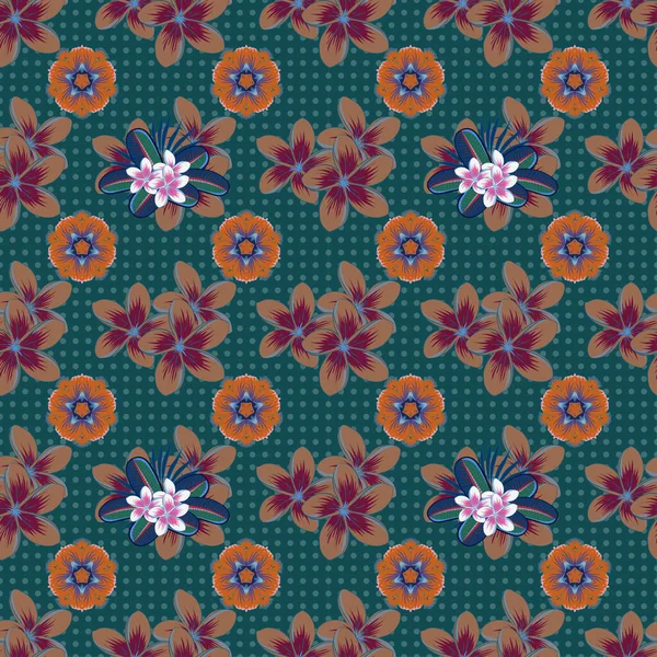 Couleur Motif Vecteur Floral Sans Couture — Image vectorielle