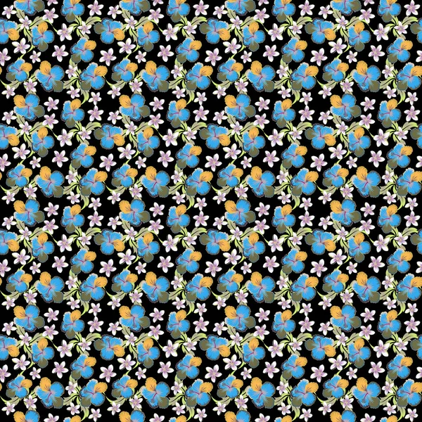 Couleur Motif Vecteur Floral Sans Couture — Image vectorielle