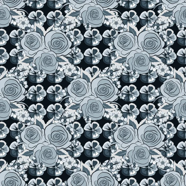 Couleur Motif Vecteur Floral Sans Couture — Image vectorielle