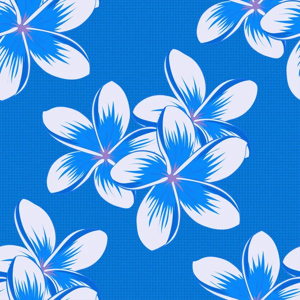 Aquarelle Motif Sans Couture Avec Des Fleurs Plumeria Gris Violet — Image vectorielle
