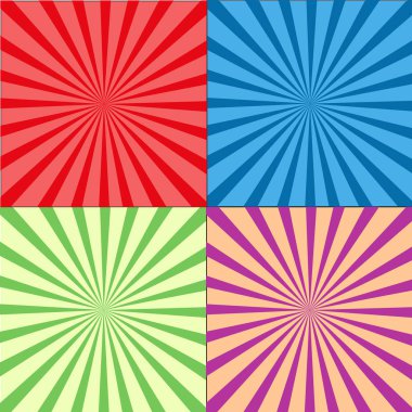 Retro ışınları arka plan ayarlamak