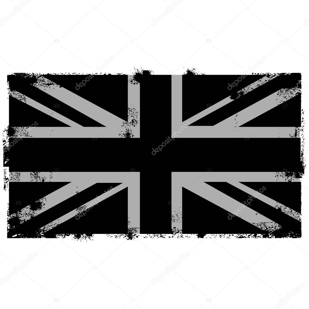 Grunge Black British Background