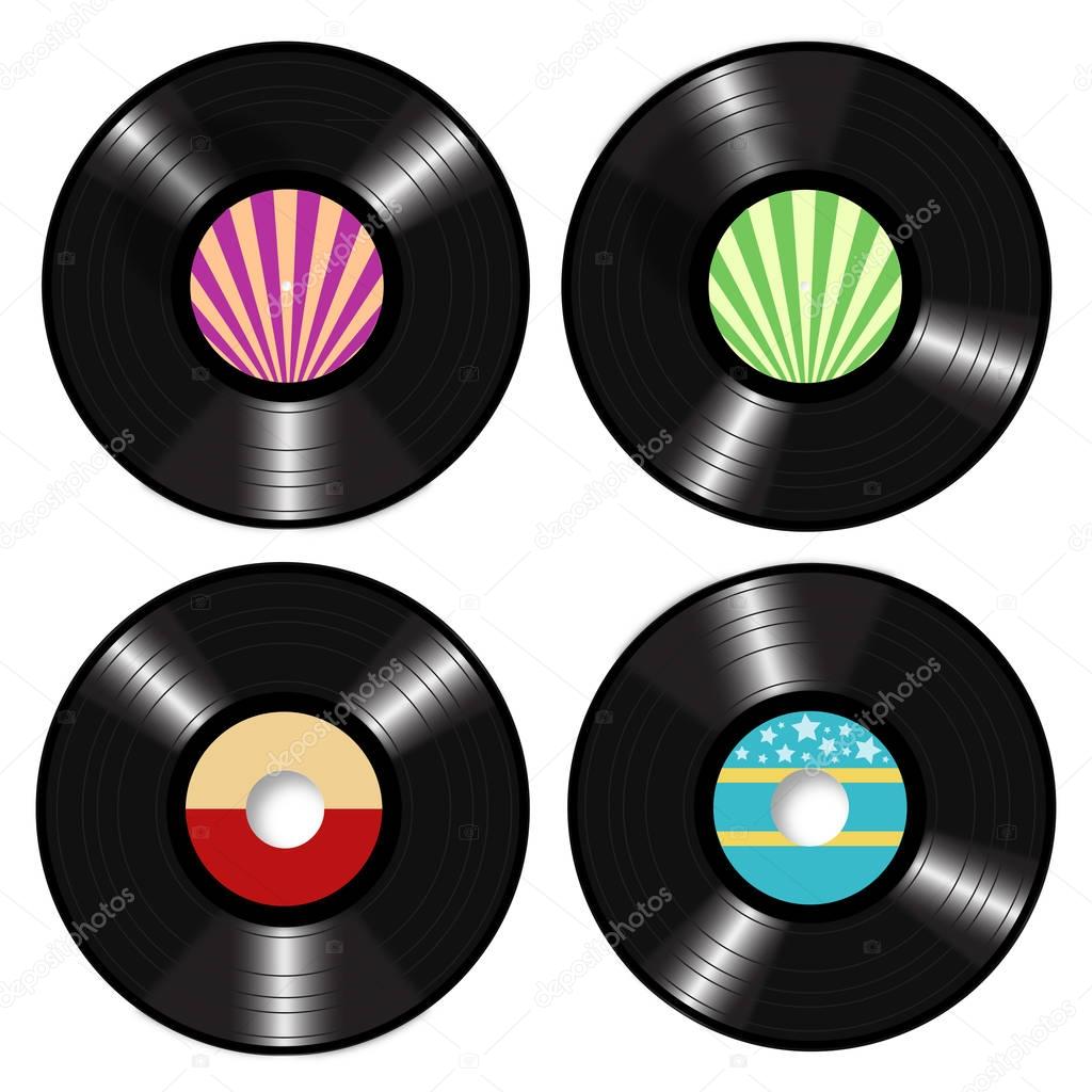 Lp Vinyl Records Vector