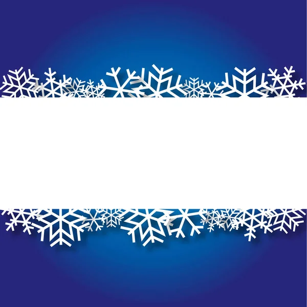 Mavi Noel renkli kağıt kar taneleri ile