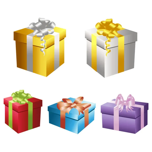 Set of vector gift boxes 2 — Stock Vector