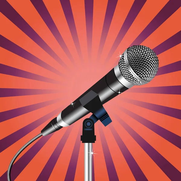 Cordon microphone Rayons zoom — Image vectorielle