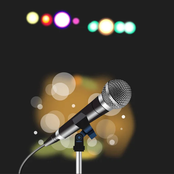 Microphone cordon résumé Spotlight — Image vectorielle