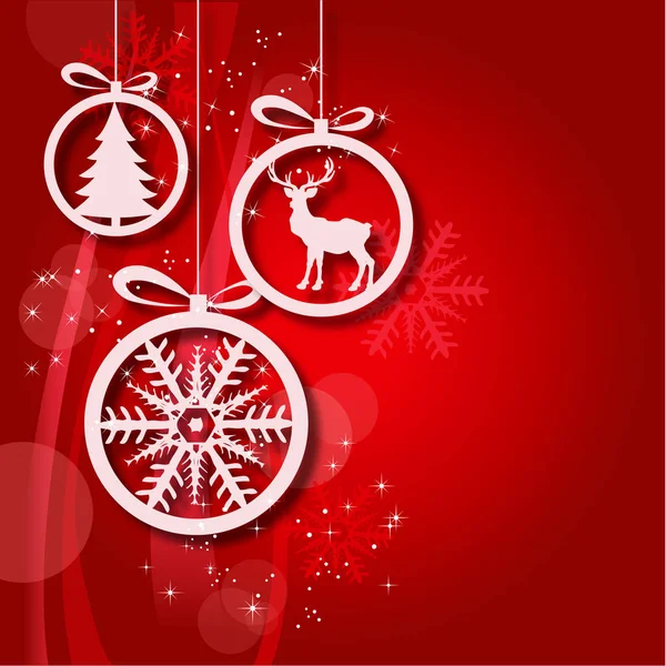 Kırmızı Noel topları arka plan 2 soyut
