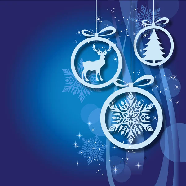 Mavi Noel topları arka plan 2 soyut