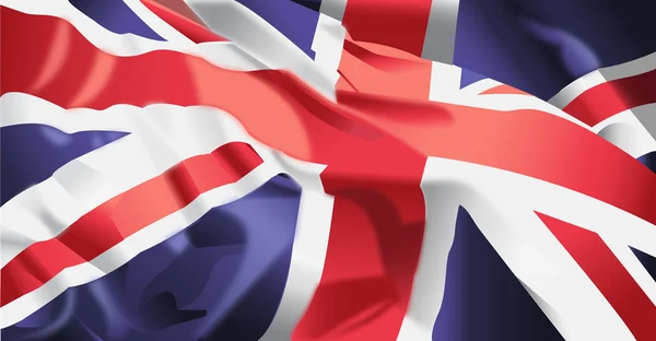 Britische Flagge geschwenkt — Stockvektor