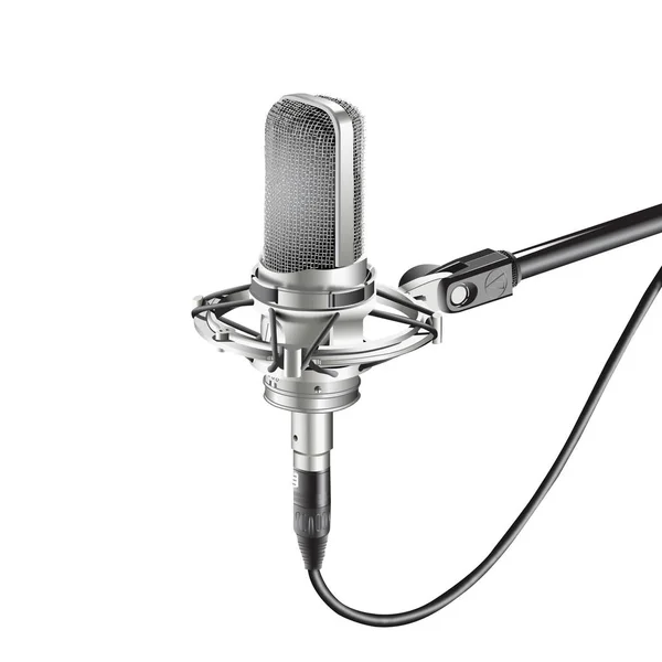 Stüdyo mikrofon ile kayıt — Stok Vektör